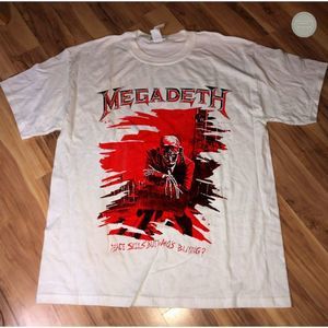 1987 Megadeth Band Peace Sells White Men Shirt